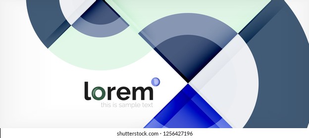 Multicolored round shapes abstract background, vector illustration