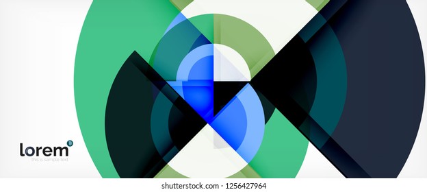Multicolored round shapes abstract background, vector illustration