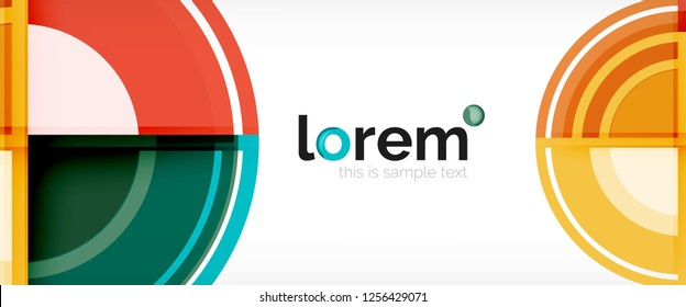 Multicolored round shapes abstract background, vector illustration