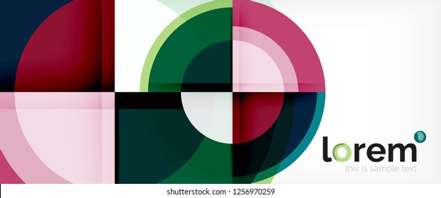 Multicolored round shapes abstract background, vector illustration