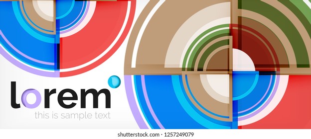 Fondo abstracto de formas redondeadas multicolores, ilustración vectorial