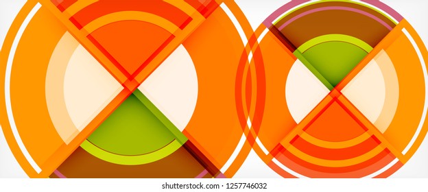 Multicolored round shapes abstract background, vector illustration