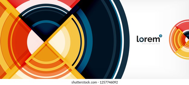 Multicolored round shapes abstract background, vector illustration