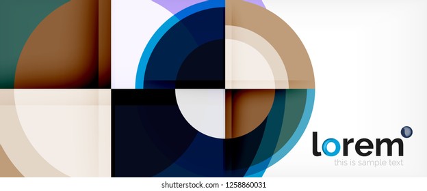 Multicolored round shapes abstract background, vector illustration