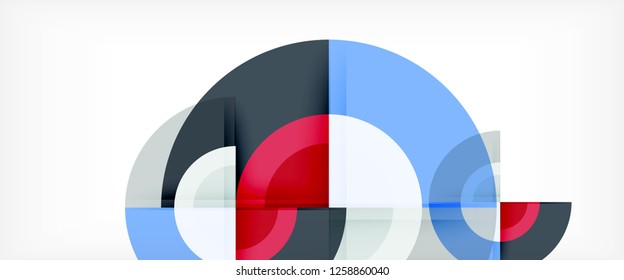 Multicolored round shapes abstract background, vector illustration