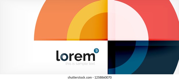 Multicolored round shapes abstract background, vector illustration