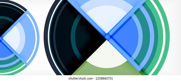 Multicolored round shapes abstract background, vector illustration