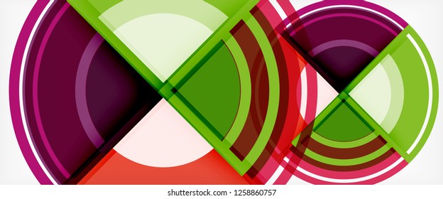 Fondo abstracto de formas redondeadas multicolores, ilustración vectorial