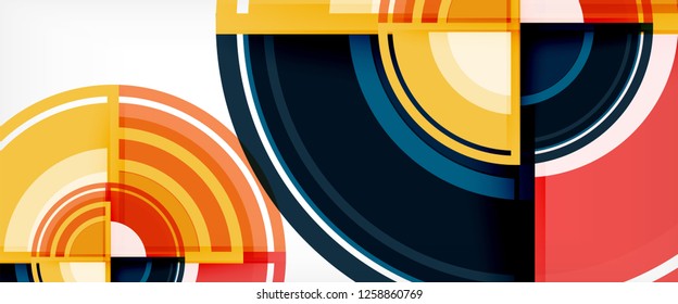 Fondo abstracto de formas redondeadas multicolores, ilustración vectorial