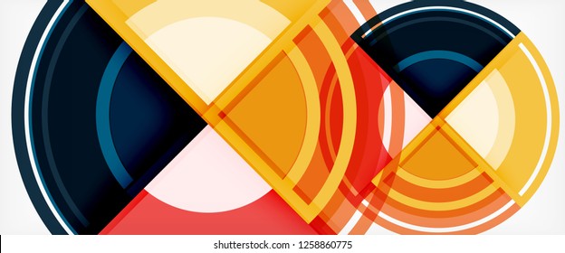 Multicolored round shapes abstract background, vector illustration