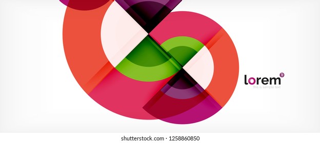 Multicolored round shapes abstract background, vector illustration
