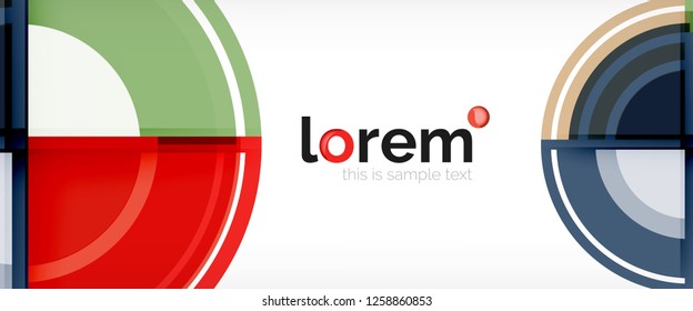 Multicolored round shapes abstract background, vector illustration