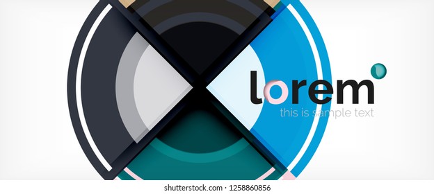 Multicolored round shapes abstract background, vector illustration