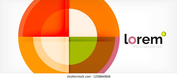 Multicolored round shapes abstract background, vector illustration