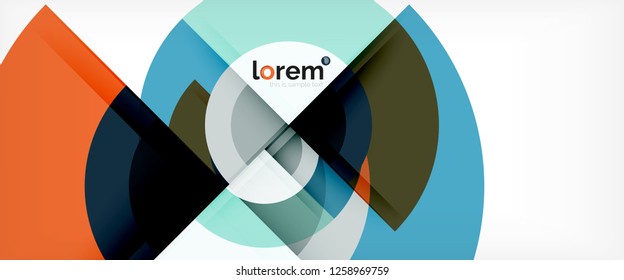Fondo abstracto de formas redondeadas multicolores, ilustración vectorial