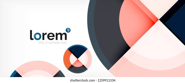 Multicolored round shapes abstract background, vector illustration