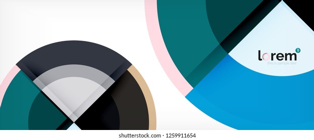 Fondo abstracto de formas redondeadas multicolores, ilustración vectorial