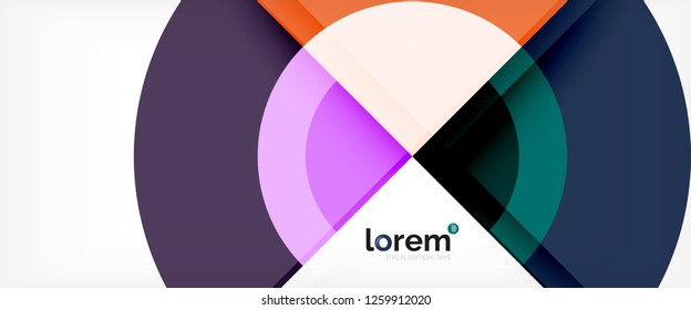 Fondo abstracto de formas redondeadas multicolores, ilustración vectorial