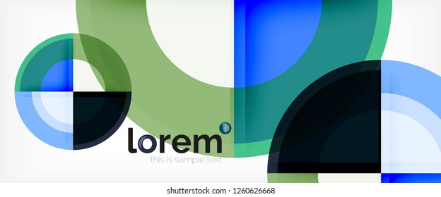 Fondo abstracto de formas redondeadas multicolores, ilustración vectorial