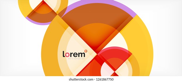 Formas redondas multicoloridas plano de fundo abstrato, ilustração vetorial