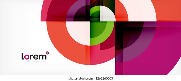 Multicolored round shapes abstract background, vector illustration