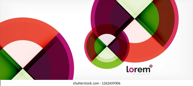 Multicolored round shapes abstract background, vector illustration