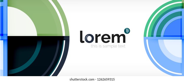 Multicolored round shapes abstract background, vector illustration