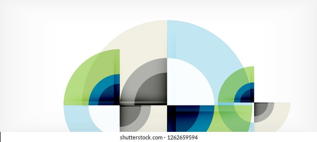 Fondo abstracto de formas redondeadas multicolores, ilustración vectorial