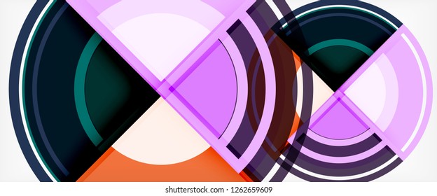 Fondo abstracto de formas redondeadas multicolores, ilustración vectorial