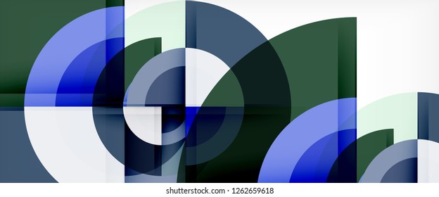Multicolored round shapes abstract background, vector illustration