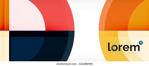 Fondo abstracto de formas redondeadas multicolores, ilustración vectorial