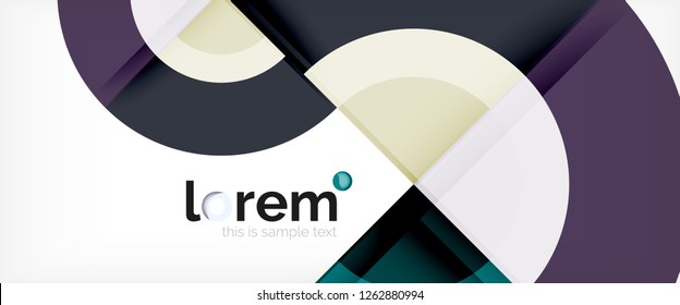 Fondo abstracto de formas redondeadas multicolores, ilustración vectorial