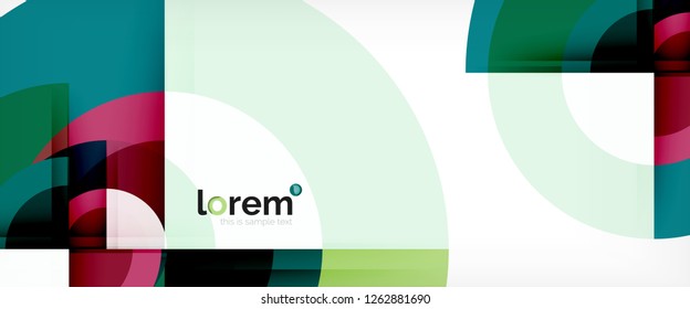 Multicolored round shapes abstract background, vector illustration
