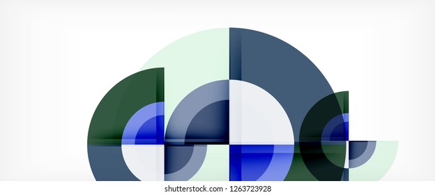 Multicolored round shapes abstract background, vector illustration