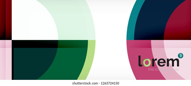 Multicolored round shapes abstract background, vector illustration