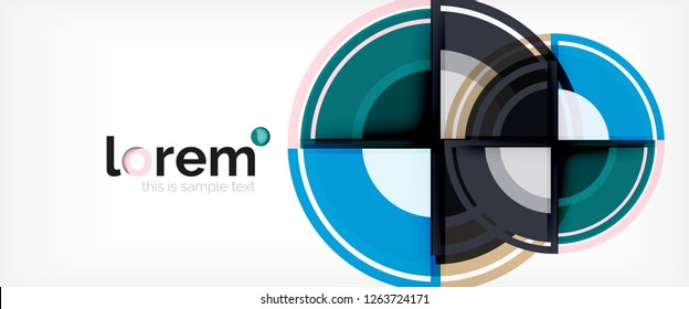 Multicolored round shapes abstract background, vector illustration