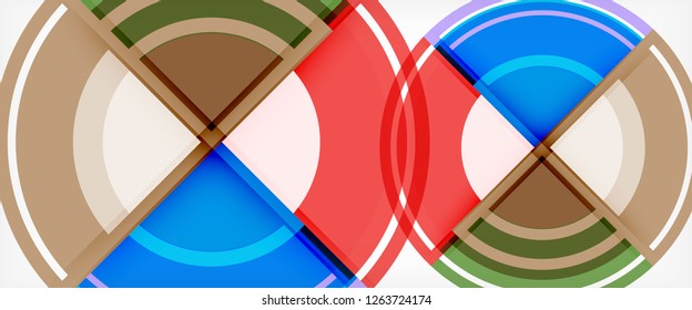 Fondo abstracto de formas redondeadas multicolores, ilustración vectorial