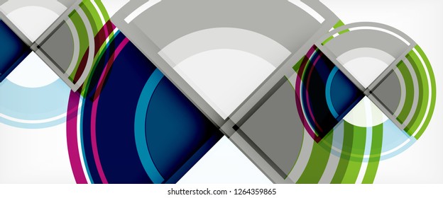 Fondo abstracto de formas redondeadas multicolores, ilustración vectorial