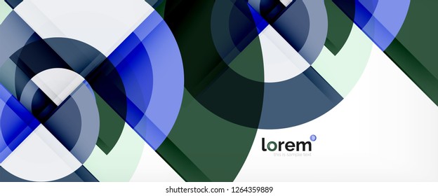 Multicolored round shapes abstract background, vector illustration