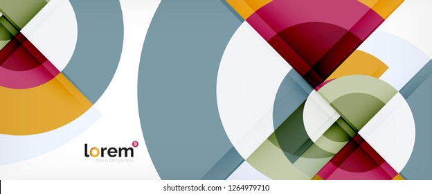 Fondo abstracto de formas redondeadas multicolores, ilustración vectorial