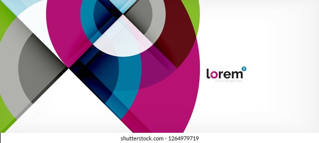 Multicolored round shapes abstract background, vector illustration