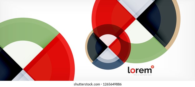 Fondo abstracto de formas redondeadas multicolores, ilustración vectorial