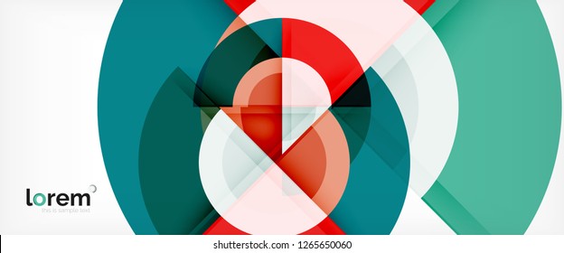 Multicolored round shapes abstract background, vector illustration