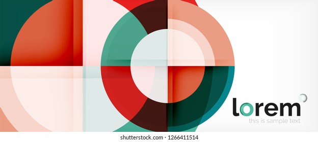 Multicolored round shapes abstract background, vector illustration