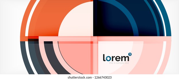 mehrfarbige runde Formen abstrakter Hintergrund, Vektorgrafik