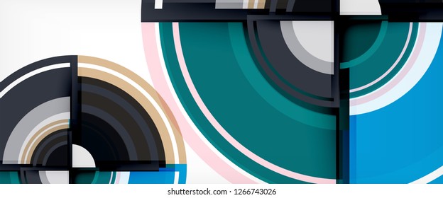Fondo abstracto de formas redondeadas multicolores, ilustración vectorial