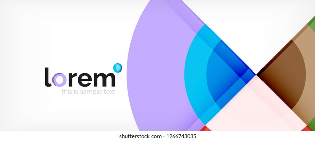 Multicolored round shapes abstract background, vector illustration