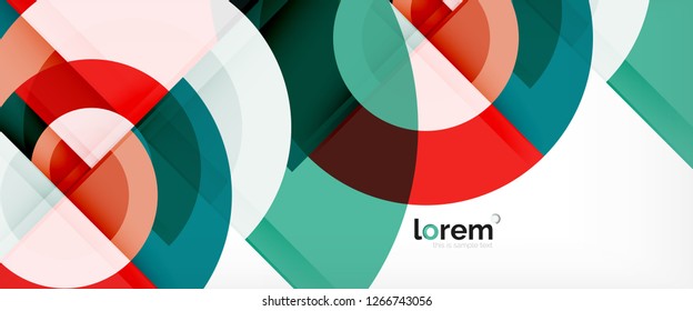 Multicolored round shapes abstract background, vector illustration