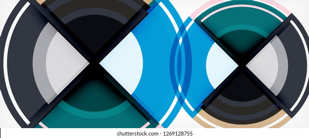 Multicolored round shapes abstract background, vector illustration