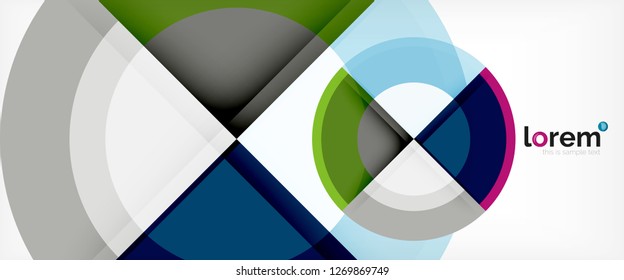 Multicolored round shapes abstract background, vector illustration